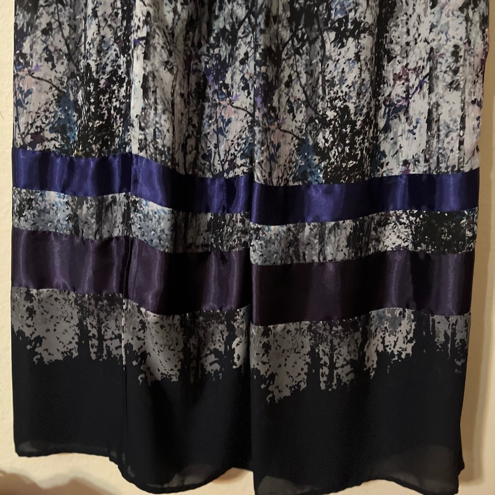 MAXI WATERCOLOR SKIRT. NO SLIT